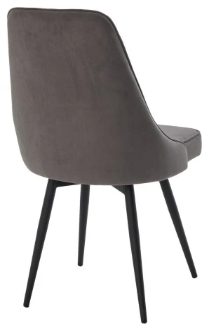 Стул БЕРТИ 360 град. поворот. B28 Темно-серый, велюр / черный каркас M-City 64735