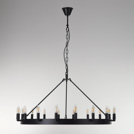 Подвесная люстра Citilux Смитсон CL470118 (220V, на цепи, свеча, круглые, под старину, кольцо)