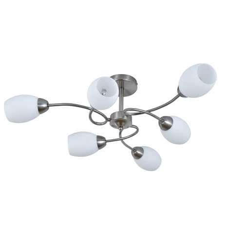 Потолочная люстра на штанге 150007/6R E27*60W Satin nickel Escada Argo ES0000066