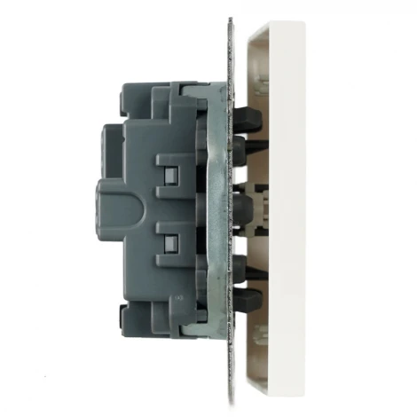 Выключатель одноклавишный самовозвратный (белый фарфор, soft touch) Stekker Эмили 50324