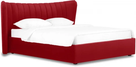 Кровать Queen Agata Lux ОГОГО (арт.636847), (Ткань/Бордовый)