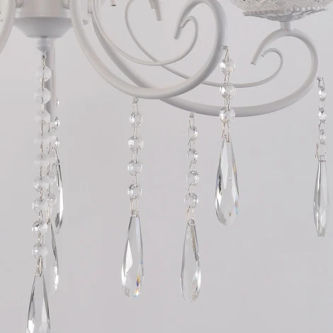 Подвесная люстра Reluce 04207-0.4-05 WH (220V, подвески, на цепи, подсвечник, свеча)