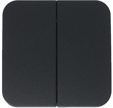 Выключатель накладной двухклавишный (антрацит) Systeme Electric Blanca BLNVA105016