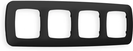 Рамка Ambrella Volt OMEGA Ecta (Черный матовый) 4-ая OF140704