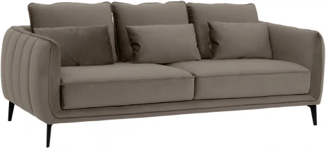 Диван Amsterdam трехместный ОГОГО (арт.583334), (Ткань/Светло-коричневый)