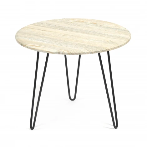 Стол журнальный HURON Дуб Американский (ножки черные) (МДФ/металл)