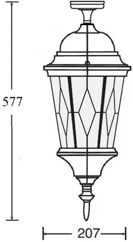 Потолочный светильник уличный Oasis Light ASTORIA 2M 91405MA cover Gb ромб (220V, IP44)