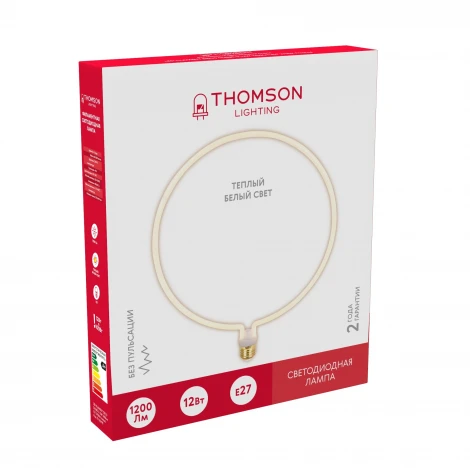 Лампочка светодиодная филаментная белая трубка E27 12W Thomson Deco Globe-2 TH-B2410