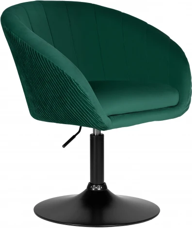 Кресло дизайнерское DOBRIN EDISON BLACK (зеленый велюр (1922-9)) 8600_BlackBase-LM BLACK, цвет сиденья зеленый (1922-9), основания черный