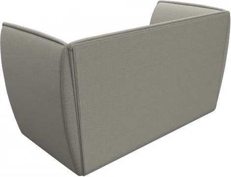 Диван кухонный прямой Бергамо 2-х местный (Бежевый/Рогожка) Лига Диванов арт.123741