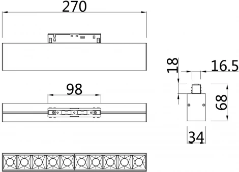 Трековый светильник Points S35 3000K 20Вт 24° LED (магнитный) Maytoni Technical TR014-2-20W3K-W