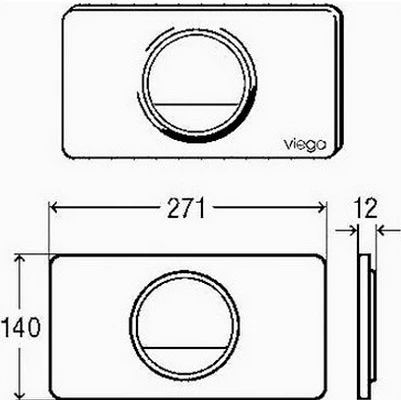 Кнопка смыва Viega Visign for Style 13 654504 хром