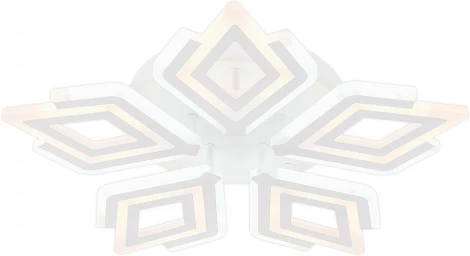 Потолочная люстра светодиодная Escada Ceres 10288/5LED 85Вт, с ПДУ, металл/акрил, белый (регулировка яркости, 220V, круглые)