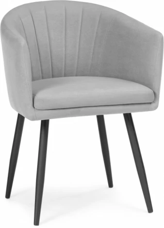 Стул на металлокаркасе Woodville Валета серый / черный