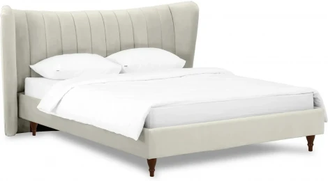 Кровать Queen II Agata L ОГОГО (арт.574783), (Ткань/Белый)