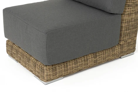 "Капри" модуль диванный прямой с подушками, цвет соломенный 4SIS арт.УТ-00009387