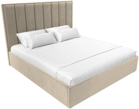 Кровать интерьерная Афродита 180 (Бежевый/Микровельвет) Лига Диванов арт.120584