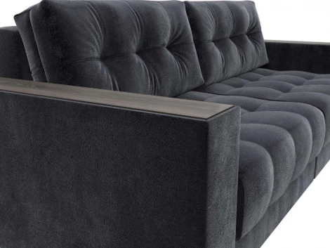 Диван прямой с декором Лига-049 НПБ Лига Диванов (Велюр) арт.128407