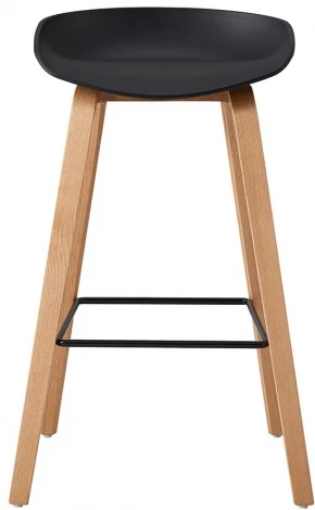 Стул барный ESF BY003 черный бук/матовый черный металл