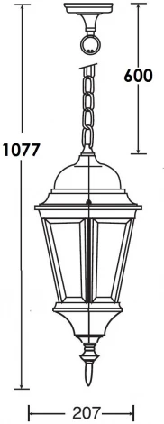 Уличный светильник подвесной Oasis Light ASTORIA 2 91405L cover Bl (220V, на цепи, IP44)