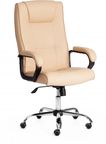 Кресло MAXIMA Хром (22) кож/зам, бежевый, 36-34 Tetchair 19514