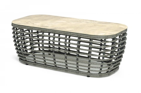 "Ницца" журнальный столик из искусственного ротанга, цвет серый 4SIS арт.УТ-00009384