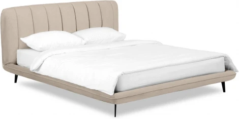 Кровать Amsterdam ОГОГО (арт.750819), (Велюр/Бежевый)