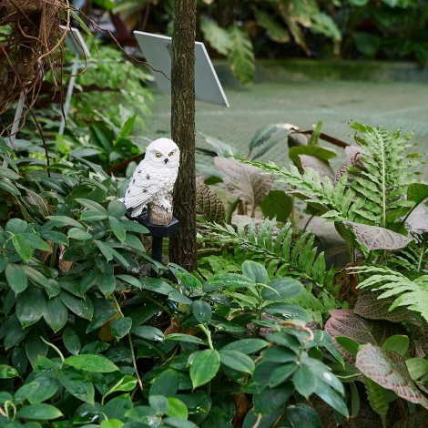 Садовый светильник на солнечной батарее «Полярная сова». 1 светодиод, 1*АA Ni-Mh аккумулятор в/к. IP44 Uniel USL-S-823/PM290 POLAR OWL