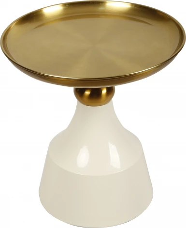 Столик журнальный Ажур SX-61, 51x54 см, белый/золото IST-CASA