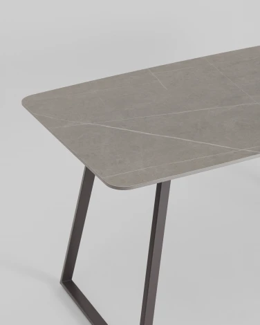 Стол обеденный Stool Group Vermont 140*80 см керамика темная ножки серые арт.УТ000040512