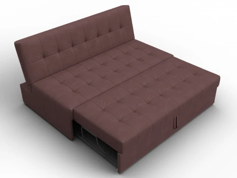 Диван прямой Лига-107 (160) (ЛДСП,Брус,Фанера,Замша/Бордовый) Лига Диванов 134937