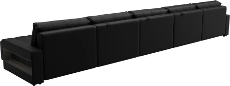 Диван п-образный с полками Лига-053 НПБ МегаЛонг Лига Диванов (Экокожа) арт.129012