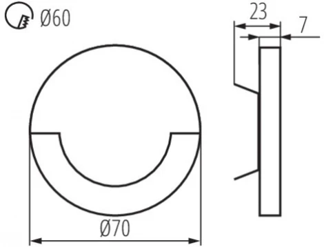 Подсветка ступеней лестницы встраиваемая светодиодная Kanlux SOLA 32491 (12V, круглые)
