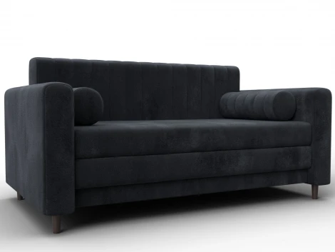 Диван прямой Лига-070 (ЛДСП,Брус,Фанера/Дерево/Велюр/Темно-серый) Лига Диванов 129757