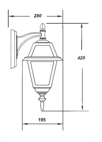 Настенный фонарь уличный Oasis Light 91102/18S lgG Bl