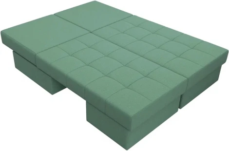 Диван трансформер Сплит (Зеленый/Рогожка) Лига Диванов арт.123387