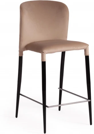 Барный стул Tetchair ALVOR (Ткань,Металл/Бежевый,Черный) 15468