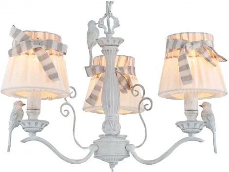 Подвесная люстра Maytoni Bird ARM013-03-W (220V, на цепи, птички, ленточки)