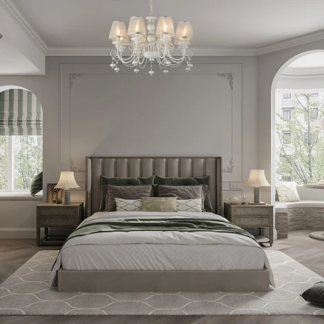 Подвесная люстра Arte Milano AM347620 347620/8 WT+SL (220V, подвески, на цепи)