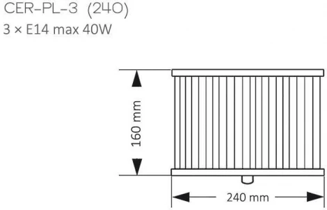 Потолочный светильник круглый Kutek Cero CER-PL-3(N)240 (220V, круглые)