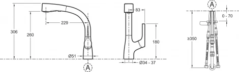 Смеситель Jacob Delafon Elate E13963-CP для кухонной мойки