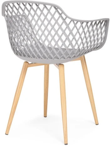 Пластиковый стул Woodville Rikon gray / wood 15557