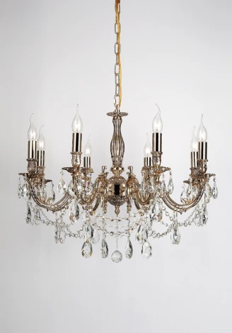 Подвесная люстра Lucia Tucci Firenze 141.8 coffe gold (220V, на цепи, подсвечник, свеча)
