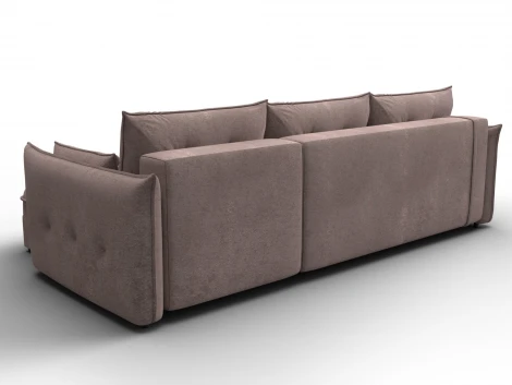 Диван угловой Лига-100 НПБ угол универсальный (ДСП,Фанера/Пластик/Велюр/Бежевый) Лига Диванов 133664