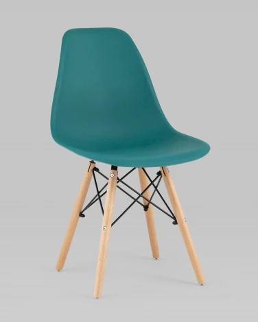 Стул Eames Style DSW темно-бирюзовый x4 (разборный каркас) Stool Group арт.УТ000037611