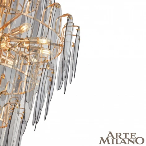 Подвесная люстра большая Arte Milano 1853B.D800.H1300.E14.25 G (220V, на цепи)