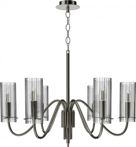 Подвесная люстра ST Luce SL2005 SL2005.103.06 никиль/прозрачный E14 6*40W (220V, на цепи)