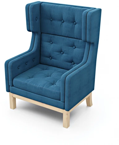 Кресло Arsko Айверс Хай Сосна шенилл синий