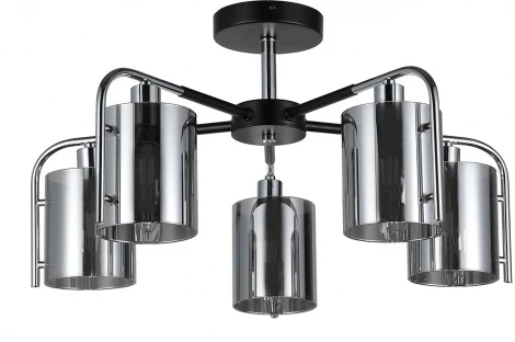 Потолочная люстра на штанге Escada Elegant 671/5P Chrome (220V, круглые)