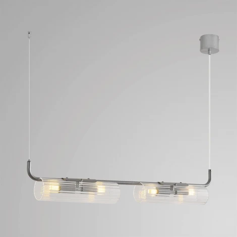 Подвесной светильник Lumion Toronto 8258/4 серебро/прозрачный, металл/стекло G9 4*20W 220V (на тросе)